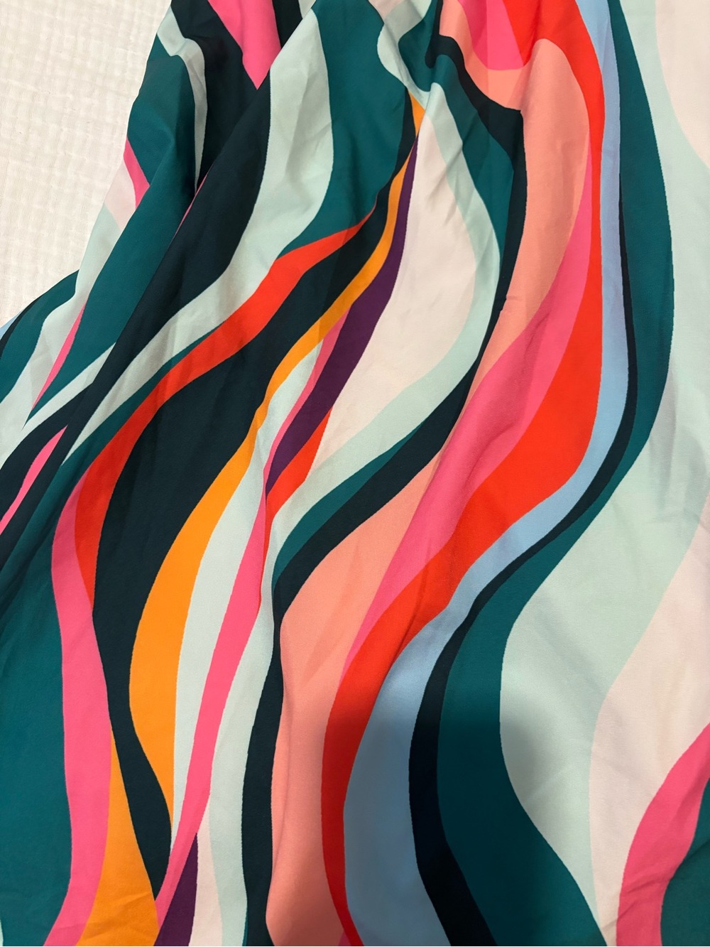 Multicolor Wave-Print Halter Dress - Picture 2 of 3